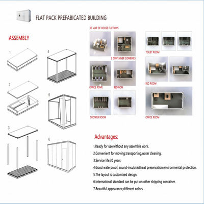 Simple Assembly Site Activity Board Container Mobile House for Integrated Temporary